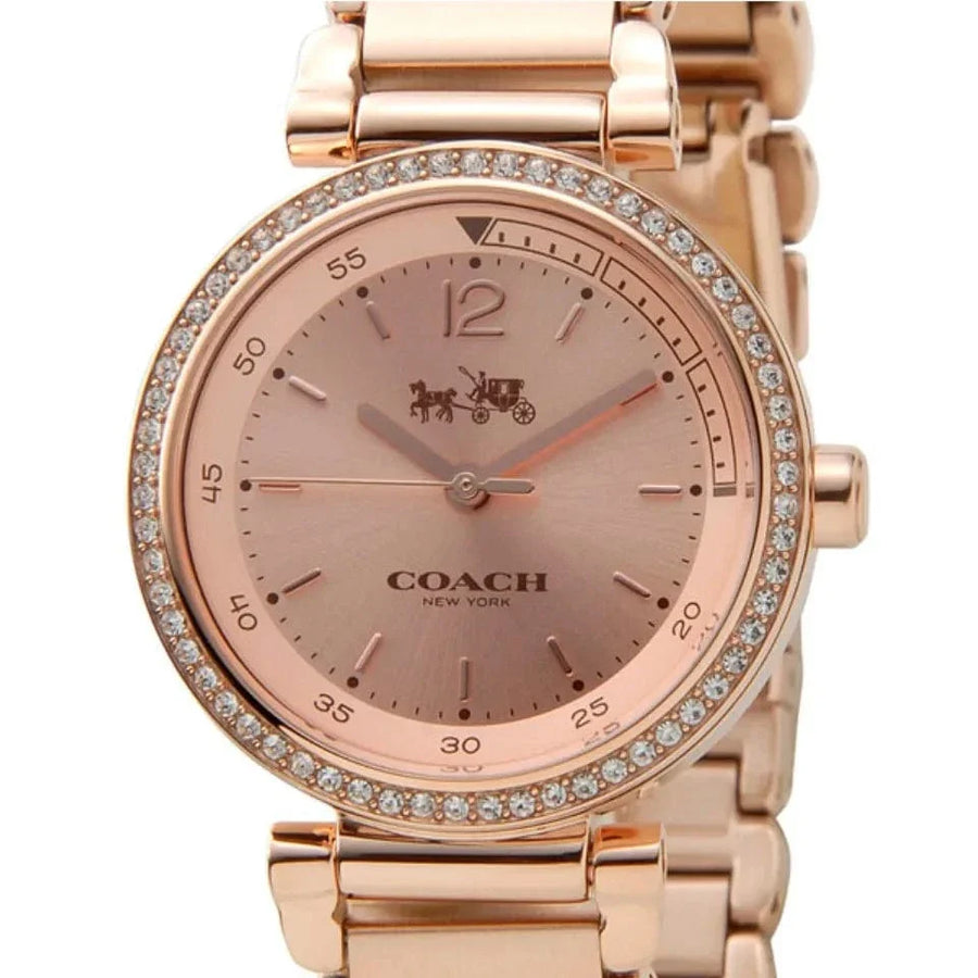 Coach Sports Rose Gold Dial Rose Gold Steel Strap Watch for Women - 14502200
