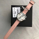 Coach Tatum White Dial Pink Leather Strap Watch For Women - 14502799