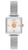 Coach Cass White Dial Silver Mesh Bracelet Watch for Women - 14503697