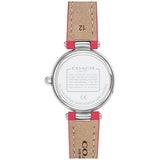 Coach Park Pink Dial Pink Leather Strap Watch for Women - 14503536