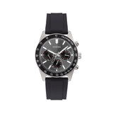 Guess Altitude Chronograph Black Dial Black Rubber Strap Watch for Men - GW0332G1