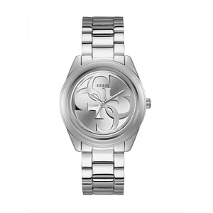Guess G-Twist Silver Dial Silver Steel Strap Watch for Women - W1082L1