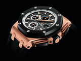 Audemars Piguet Royal Oak Offshore Chronograph Grey Dial Black Rubber Strap Watch for Men - 26416RO.OO.A002CA.01