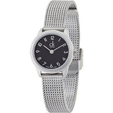 Calvin Klein Minimal Black Dial Silver Mesh Bracelet Watch for Men - K3M51151