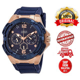 Guess Genesis Quartz Blue Dial Blue Silicone Strap Watch For Men - W1254G3