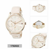 Tommy Hilfiger Brooke Quartz White Dial Cream Leather Strap Watch for Women  - 1782022