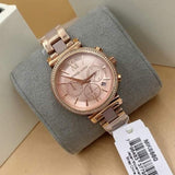 Michael Kors Sofie Chronograph Rose Gold Dial Rose Gold Steel Strap Watch For Women - MK6560