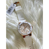 Guess Overdrive Analog White Dial White Rubber Strap Watch for Women - W10614L2