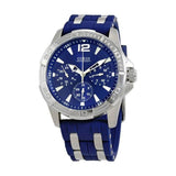 Guess Oasis Multifunction Blue Dial Two Tone Steel Strap Watch for Men- W0366G2