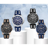 Guess Oasis Blue Dial Two Tone Steel Strap Watch for Men - W0366G6