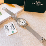 Coach Madison White Dial Silver Mesh Bracelet Watch for Women - 14502651