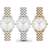 Coach Delancey Slim White Dial Two Tone Steel Strap Watch for Women - 14502784