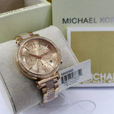 Michael Kors Sofie Chronograph Rose Gold Dial Rose Gold Steel Strap Watch For Women - MK6560