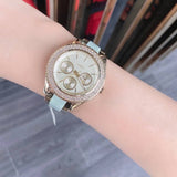 Fossil Stella Multifunction Gold Dial Two Tone Steel Strap Watch for Women - ES4757