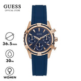 Guess Analog Quartz Blue Dial Blue Rubber Strap Watch For Women - W0562L3