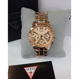 Guess Mini Sunrise Chronograph Quartz Rose Gold Dial Rose Gold Steel Strap Watch For Women - W0448L3