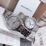 Emporio Armani Classic Quartz Silver Dial Silver Steel Strap Watch For Men - AR1788