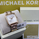 Michael Kors Lake Quartz White Dial Rose Gold Steel Strap Watch For Women - MK3645