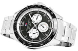 Tommy Hilfiger Luke Quartz Black Dial Silver Steel Strap Watch for Men - 1791120