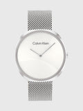 Calvin Klein Minimal Silver Dial Silver Mesh Bracelet Watch for Men - K3M211Y6