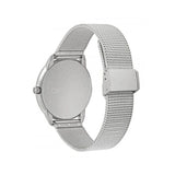 Calvin Klein Minimal White Dial Silver Mesh Bracelet Watch for Men - K3M5115X