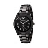 Emporio Armani Ceramica Quartz Black Dial Black Steel Strap Watch For Women - AR1402