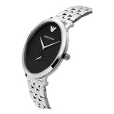 Emporio Armani Classic Quartz Black Dial Silver Steel Strap Watch For Men - AR11161