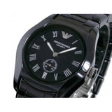 Emporio Armani Ceramica Quartz Black Dial Black Steel Strap Watch For Women - AR1402