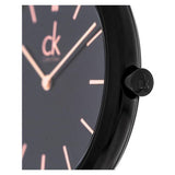 Calvin Klein Minimal Black Dial Black Mesh Bracelet Watch for Men - K3M21421