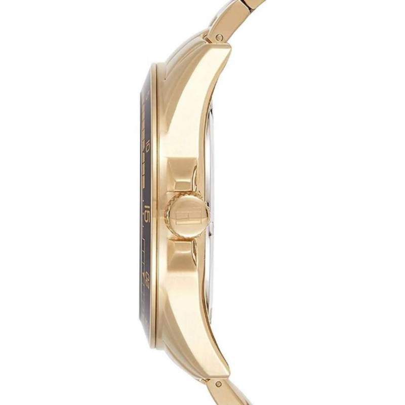 Tommy Hilfiger Sport White Dial Gold Steel Strap Watch for Men - 1791365