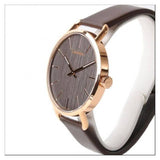 Calvin Klein Even Grey Dial Brown Leather Strap Watch for Women - K7B216G3