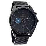 Tommy Hilfiger Deacon Analog Black Dial Black Mesh Bracelet Watch for Men - 1791547