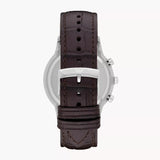 Emporio Armani Renato Chronograph Black Dial Brown Leather Strap Watch For Men - AR2482