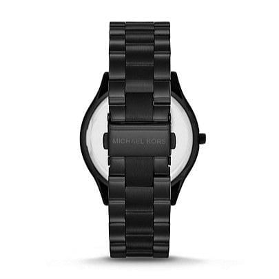 Michael Kors Slim Runway Black Dial Black Stainless Steel Strap Watch for Women - MK3221