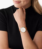 Michael Kors Pyper Quartz Silver Dial Brown Leather Watch For Women - MK2740