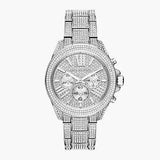 Michael Kors Wren Chronograph Crystals Silver Dial Silver Steel Strap Watch For Women - MK6317