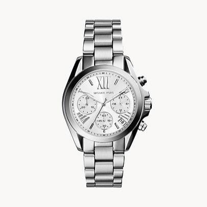Michael Kors Bradshaw  Chronograph Silver Dial Silver Steel Strap Watch for Women - MK6174