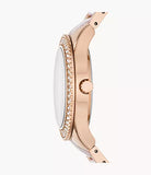 Fossil Stella Multifunction Rose Gold Dial Two Tone Steel Strap Watch for Women - ES4755