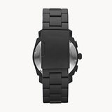 Fossil Machine Chronograph Black Dial Black Steel Strap Watch for Men - FS4682