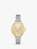 Hugo Boss Symphony Gold Dial Silver Mesh Bracelet Watch for Women - 1502600