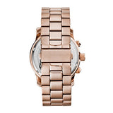 Michael Kors Runway Stop Hunger Quartz Blue Dial Rose Gold Steel Strap Watch For Men - MK8358