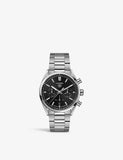 Tag Heuer Carrera Chronograph Black Dial Silver Steel Strap Watch for Men - CBN2010.BA0642