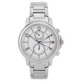 Tommy Hilfiger Claudia White Dial Silver Steel Strap Watch for Women - 1781819