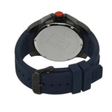 Tommy Hilfiger Cole Black Dial Blue Rubber Strap Watch for Men - 1790984