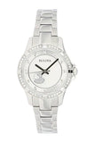 Bulova Crystal Silver Dial Silver Steel Strap Watch for Women - 96L226