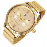 Tommy Hilfiger Blake Quartz Gold Dial Gold Mesh Bracelet Watch for Women - 1782302