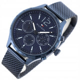 Tommy Hilfiger Gavin Chronograph Blue Dial Blue Mesh Bracelet Watch for Men - 1791471