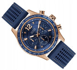 Guess Fleet Blue Dial Blue Rubber Strap Watch for Men - W0971G3