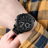 Tommy Hilfiger London Chronograph Black Dial Black Steel Strap Watch for Men - 1791529