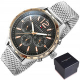 Tommy Hilfiger Gavin Chronograph Quartz Grey Dial Silver Mesh Bracelet Watch for Men - 1791466